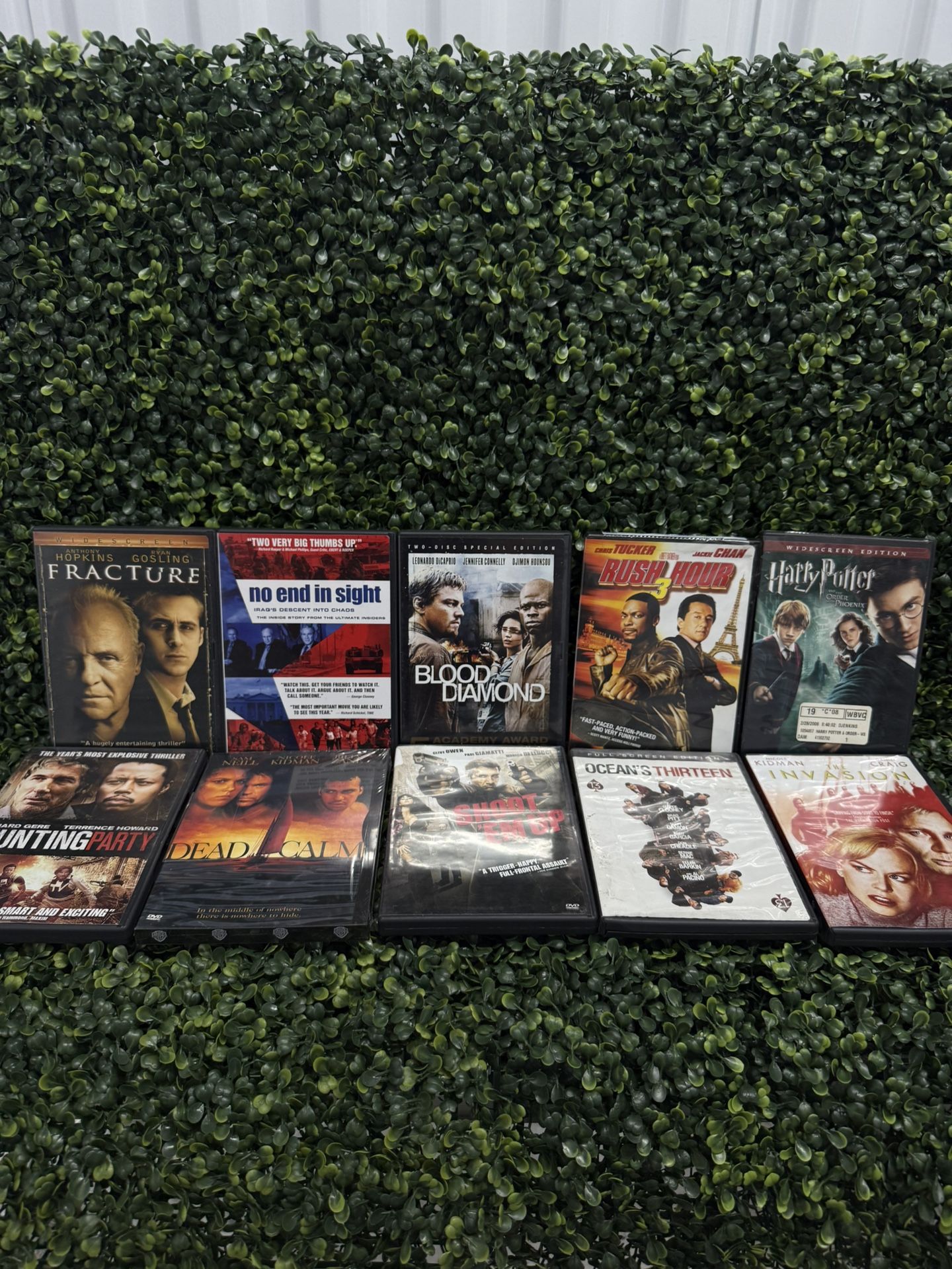 🔥 DVD Lot x10 – Blood Diamond, Rush Hour 3, Ocean’s 13, Fracture (#14)