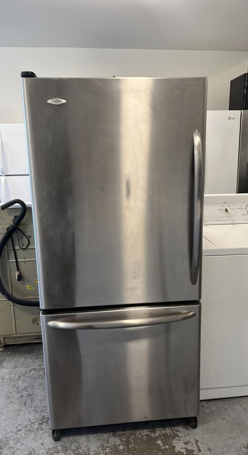 Maytag Stainless Steel Bottom Freezer