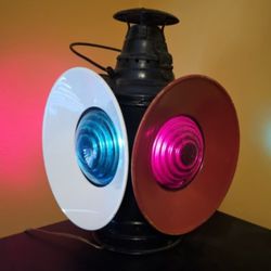 Vintage Antique Arlington Dressel U.S.A Railroad Switch Signal Lamp Lantern Glass Lenses