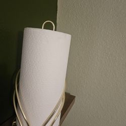 Gold Luxury Paper Towel Holder Duo – Elegant Metal Kitchen Accessory Set