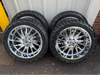 22x10 chrome TIS wheels 6lug universal