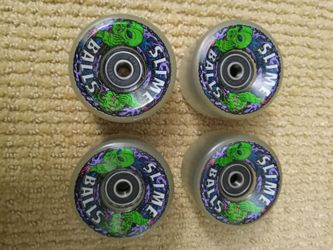 Slime Balls Skateboard wheels 60mm with bearings