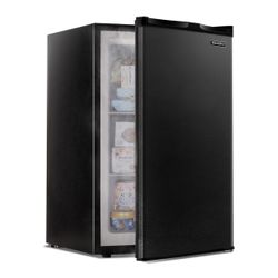 Upright freezer, 3.0 Cubic Feet, Single Door Compact Mini Freezer with Reversible Door, Small freezer for Home/Dorms/Apartment/Office (Black)