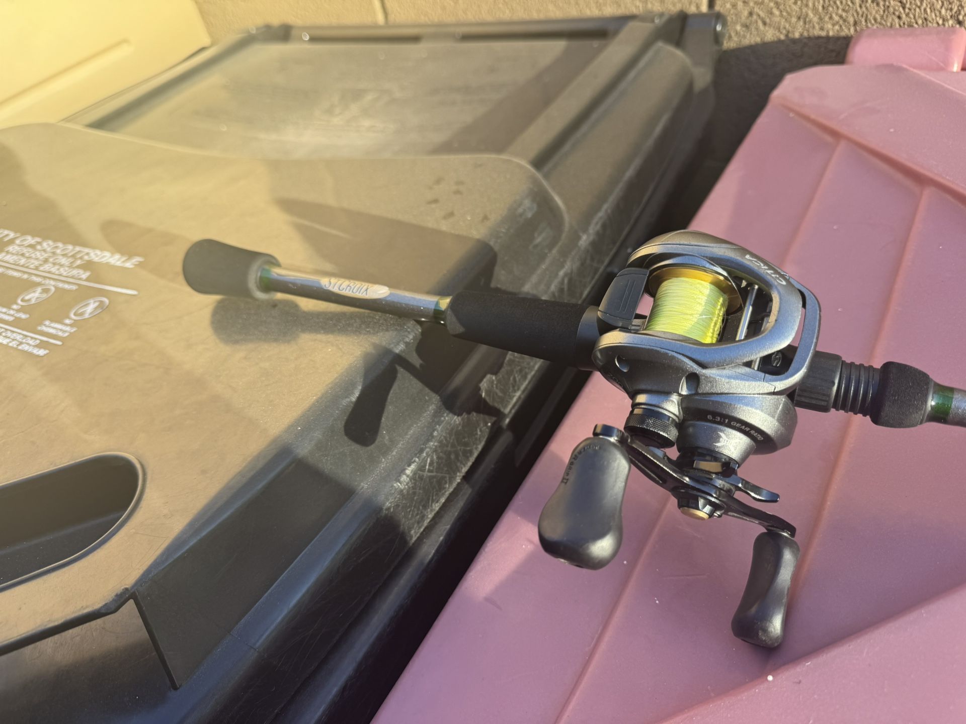 St . Croix REIGN Casting Rod Shimano Reel