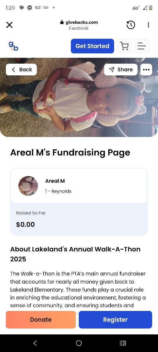 Walkathon Fundraiser She Trying Raise Money For Her School