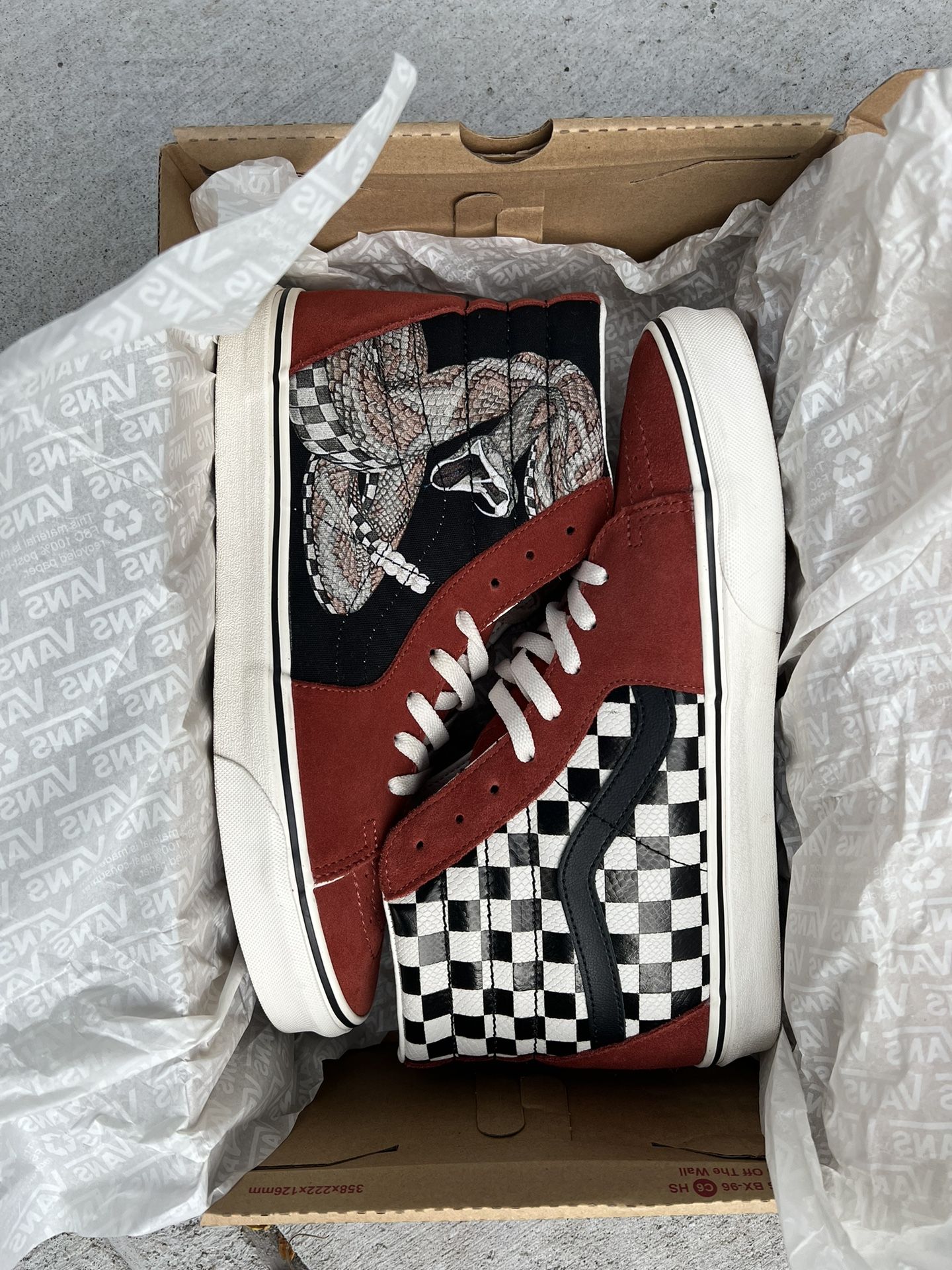 Vans Sk8-Hi Desert Snake Chili Red Skate Shoes