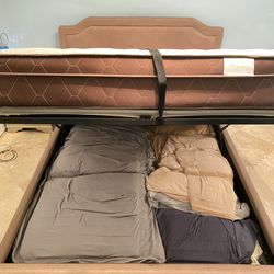 Queen Upholstered Bed With Storage 