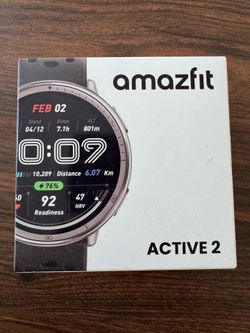 Amazfit Active 2 Smart Watch 44mm GPS -  14 Days – Black