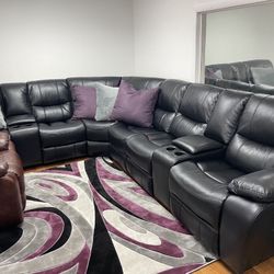 NEW COMFY MADRID RECLINING SECTIONAL SOFA SET ON SALE NOW ONLY $1499! SAME DAY DELIVERY 🚚. NO CREDIT NEEDED FINANCE AVAILABLE 🤩💰
