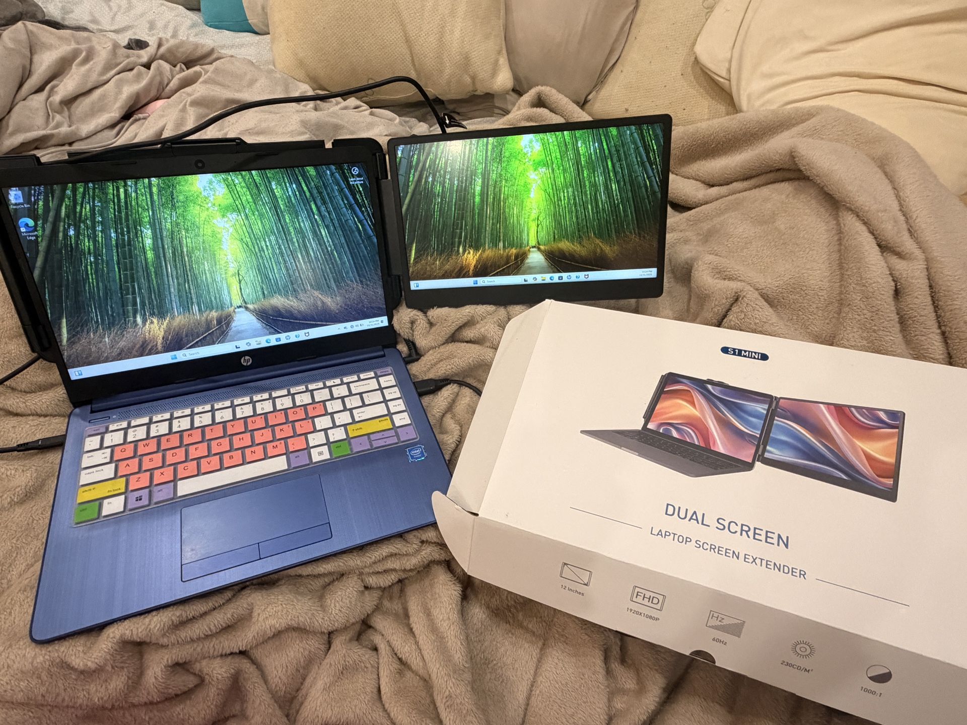 🖥️ Dual Screen Laptop Extender – S1 Mini 12” FHD | Plug & Play