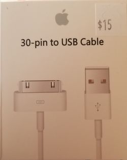 30-pin iPhone USB charging cable available with car adapter or wall adapter or cable by itself fast charging cables also available Bz7