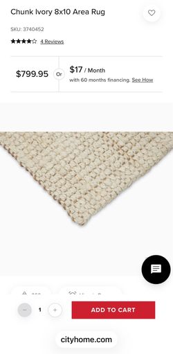 Area Rug 8’ X 10’