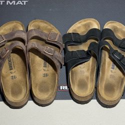 2 Pairs Birkenstocks Sandals Size 44 Mens 11