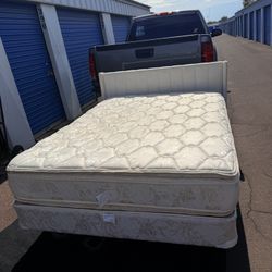 Queen Bed  Matters And Box Spring Included 