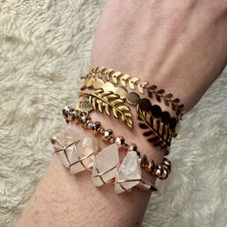 Kinsley Armelle Gold + Rose Gold Bracelet Stack