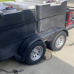 Detail Trailer With Two 300 Gallon Tanks Double Axle