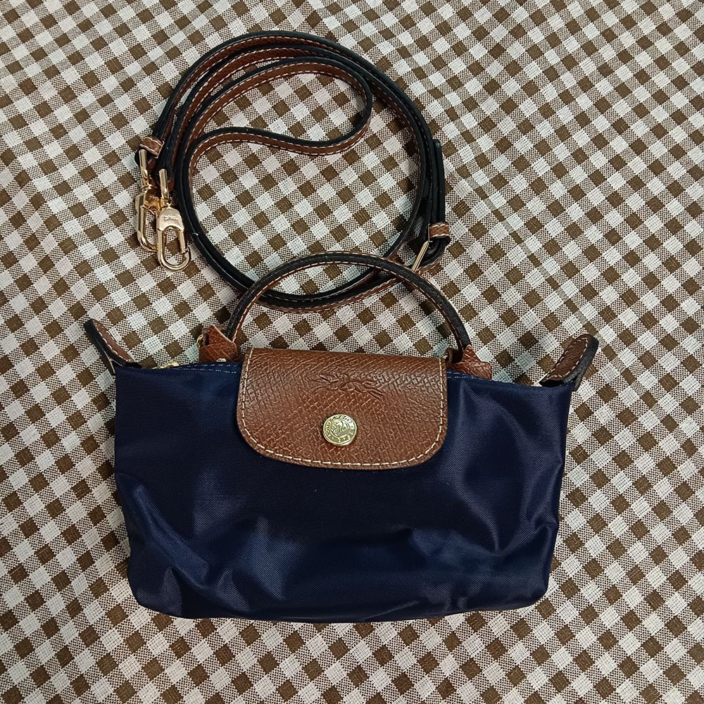 Longchamp Le Pliage Pouch In Navy blue