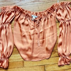 Forever 21 Small silky off shoulder shirt