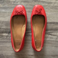 Red Tory Burch Ballet Flats- Size 7.5