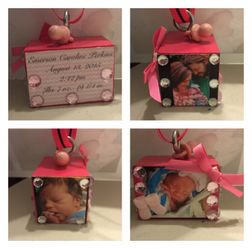 Custom baby 1st Christmas ornaments