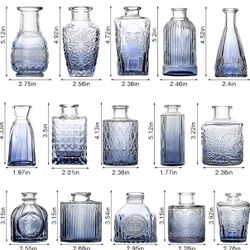32 Count Blue Bud Vases