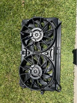 Radiator Condenser Cooling Fan Assembly For GMC Sierra 1(contact info removed) HD Chevy Tahoe