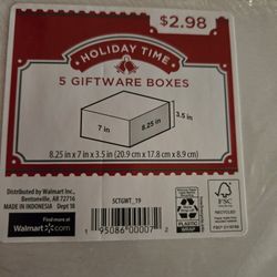 Gift Boxes 5 Pack (12 Pkg Per Case)