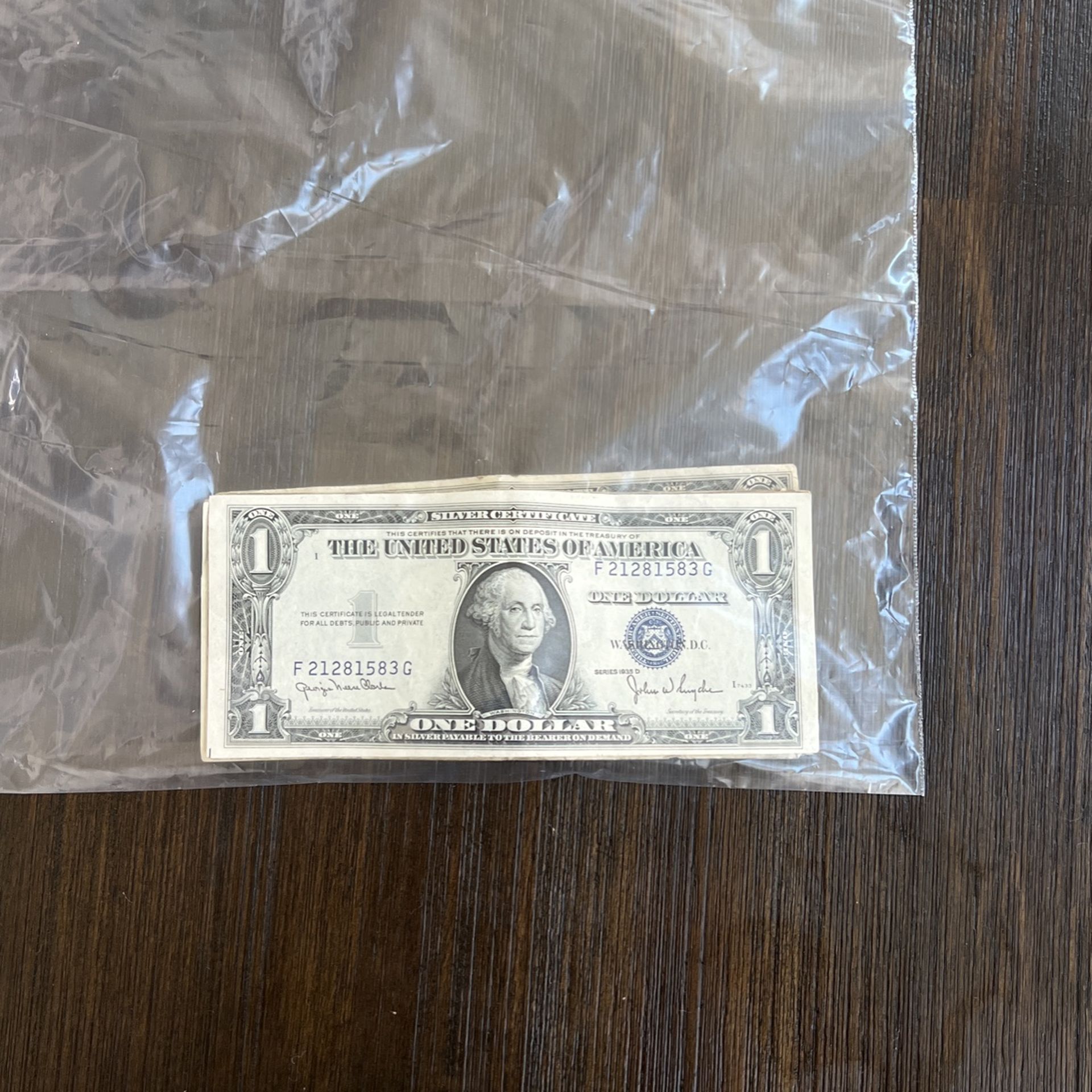Old one dollar bill
