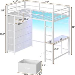 TWIN LOFT BED 