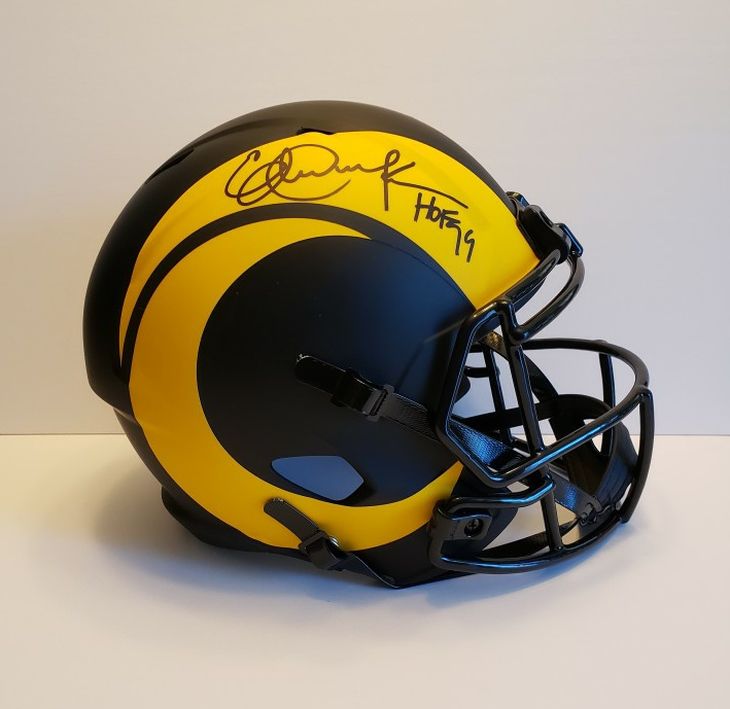 LA Rams Eric Dickerson Signed Eclipse Speed Helmet w/ Rookie Card
