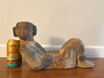 Mayan Large Clay Chacmool Figure 14" Long 8.5" Tall