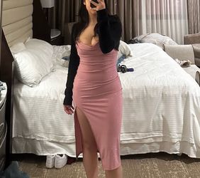 Pink sparkly prom dress