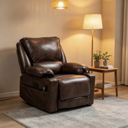 SWIVEL ROCKER MASSAGE RECLINER W/ CUP HOLDERS