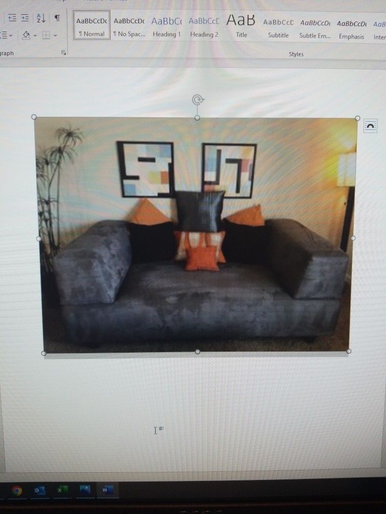 Oversized Loveseat Grey