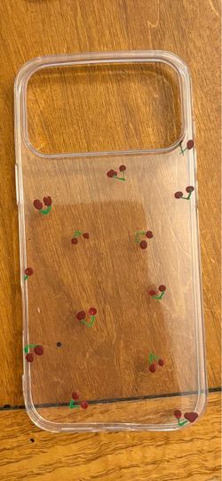 Clear Phone Case with Cherry Print