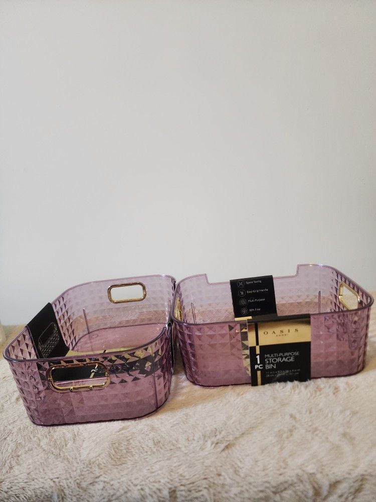 PURPLE MULTIPURPOSE STORAGE BINS