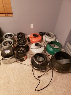 Grow Inline fans all different sizes