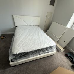 Brand New WHITE color Included Mattress And Box Springs Ready For Delivery 🚚 
