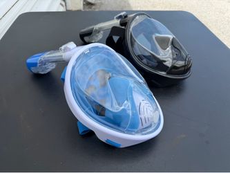 $30 for both! Two Greatever Full Face Snorkel Masks! Excellent condition!