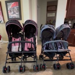 ON SPECIAL!!! $55 Each. Take your Pick Dream o Me Double Strollers