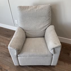 Pottery Barn Nursery Dream Swivel Glider Recliner Rocker - Grey