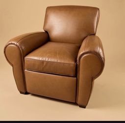 Pottery Barn Brown Leather recliner chair
