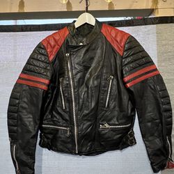 Vintage Men’s Biker Leather Jacket $50