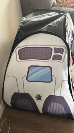 Kids Pop Up Rocket Ship Play Tent with Crawl Tunnel