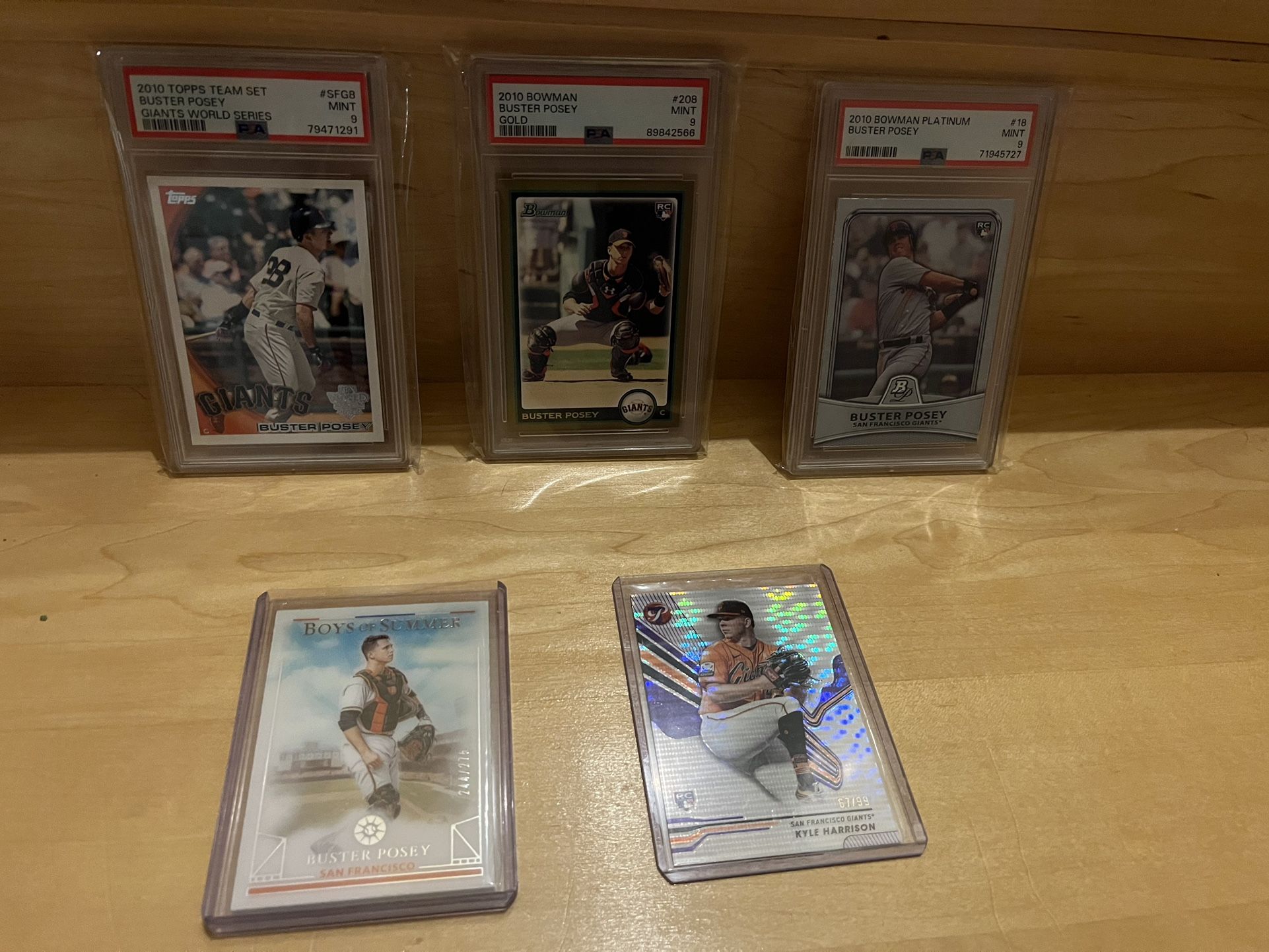 Buster Posey Rookie Card Trio + Number Parallel & Bonus – Graded & NM