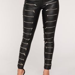 Black Zip Front Pants Sz S