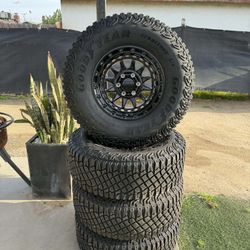 4 kmc rims 315/70/r17 Goodyear  tires f150 rims raptor rims 6 lug rims 35s llantas r17 methods