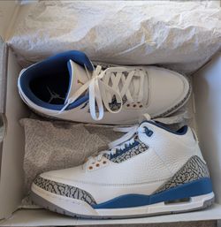 Air Jordan 3 "Retro "White Blue Cement Sneakers