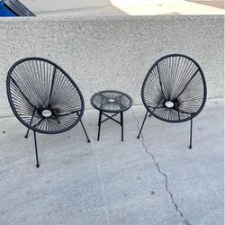3pc Acapulco Outdoor Patio Chair Set 