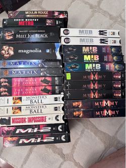 VHS lot arrange alphabetically M through Z